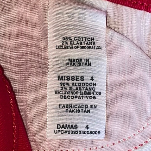 Levi Signature Series Stretch Pink Jeans Misses 4 - Picture 3 of 12